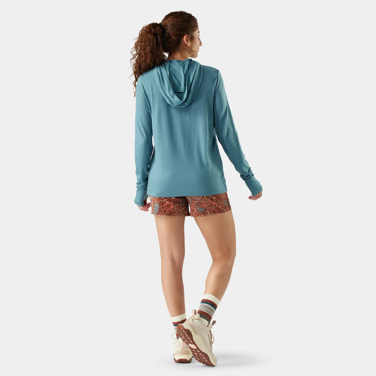 Smartwool Merino Sun Hoodie hettegenser dusty teal
