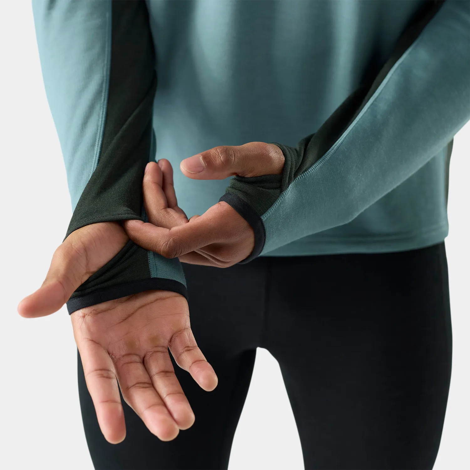 Smartwool Active Fleece 1/2 Zip fleecegenser dusty teal merino