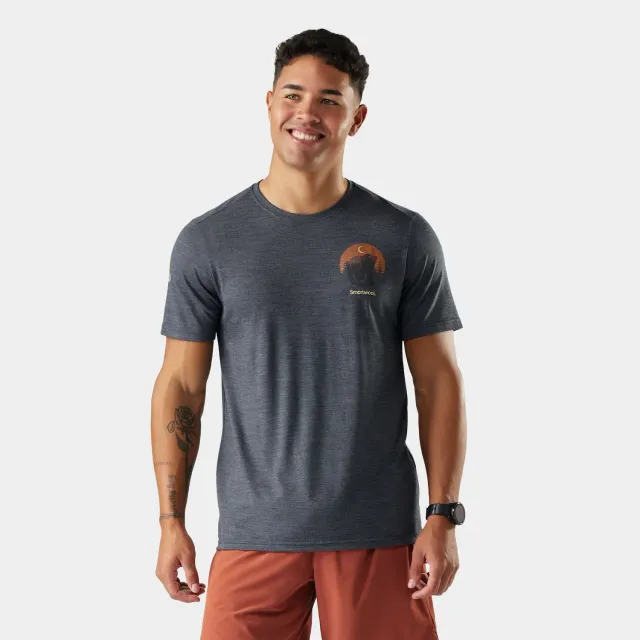 Smartwool Lunar Bear Active Short Sleeve t-skjorte grå merino