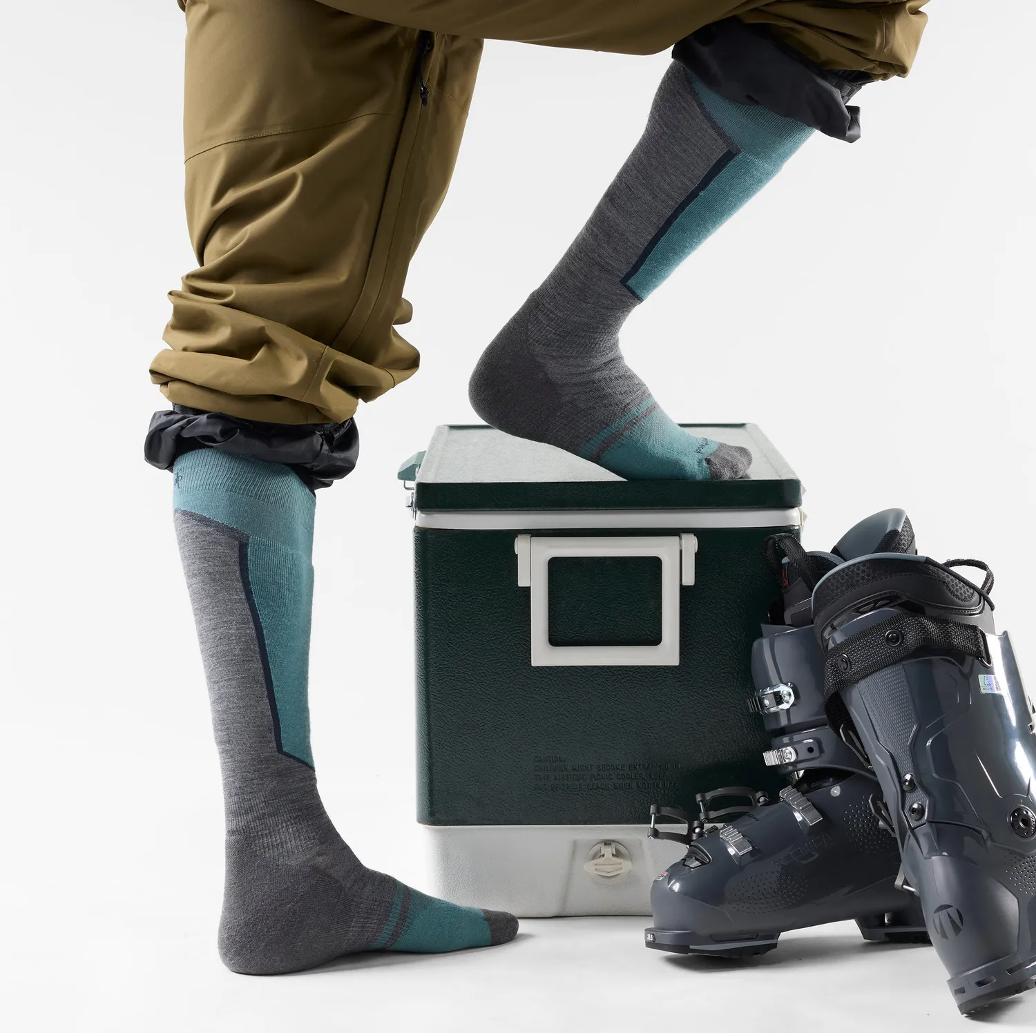 Smartwool Ski OTC skisokker dusty teal merinoull