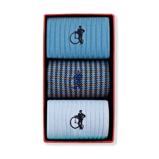 London Sock Company Denim sokker 3-pk blå