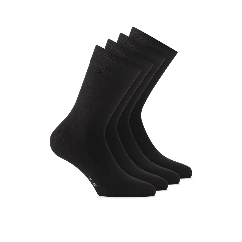 Rohner Bamboo sokker svart 39-42 6-pk myke