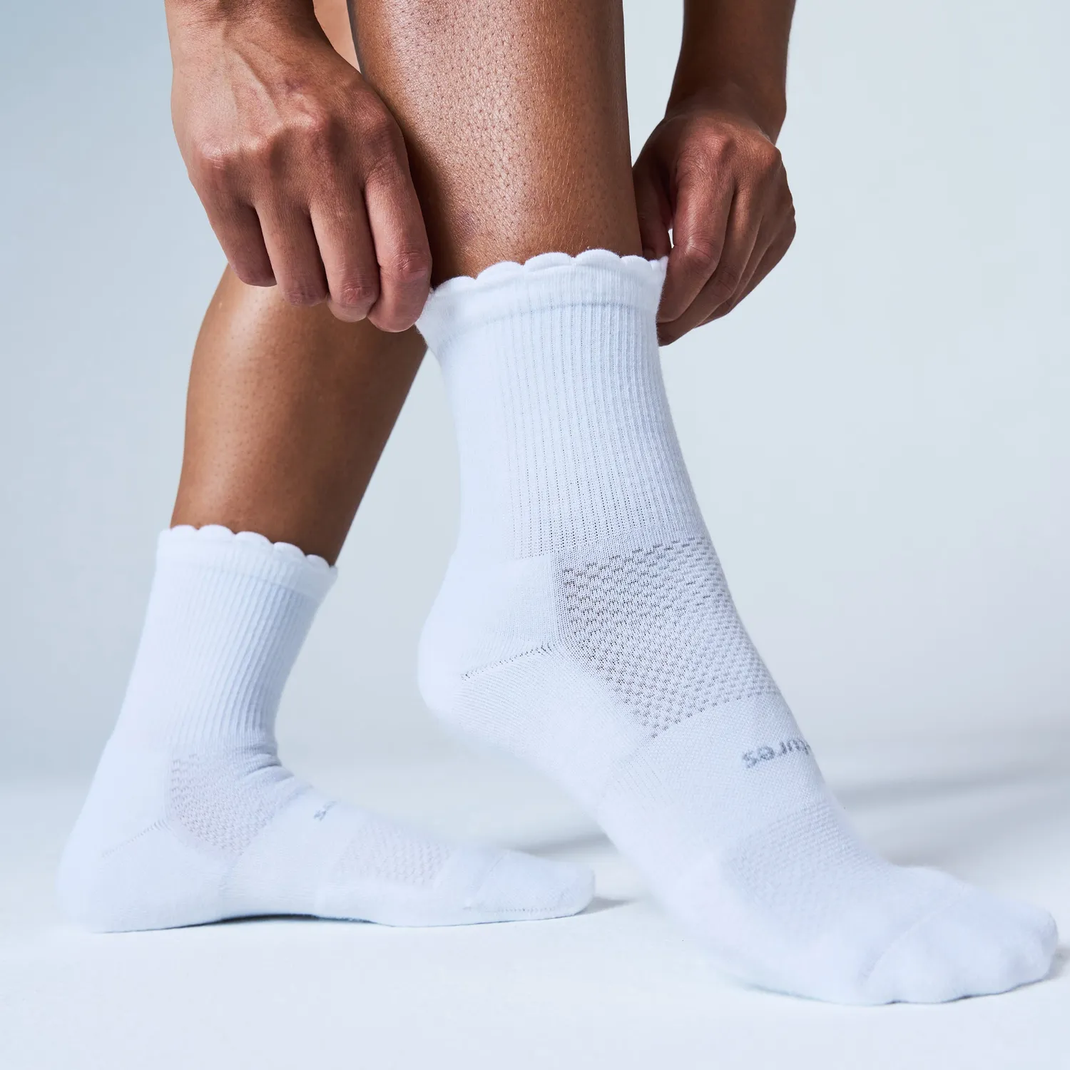 Feetures High Performance Max Cushion Quarter Tall Scallop sokker 6-pack lilla