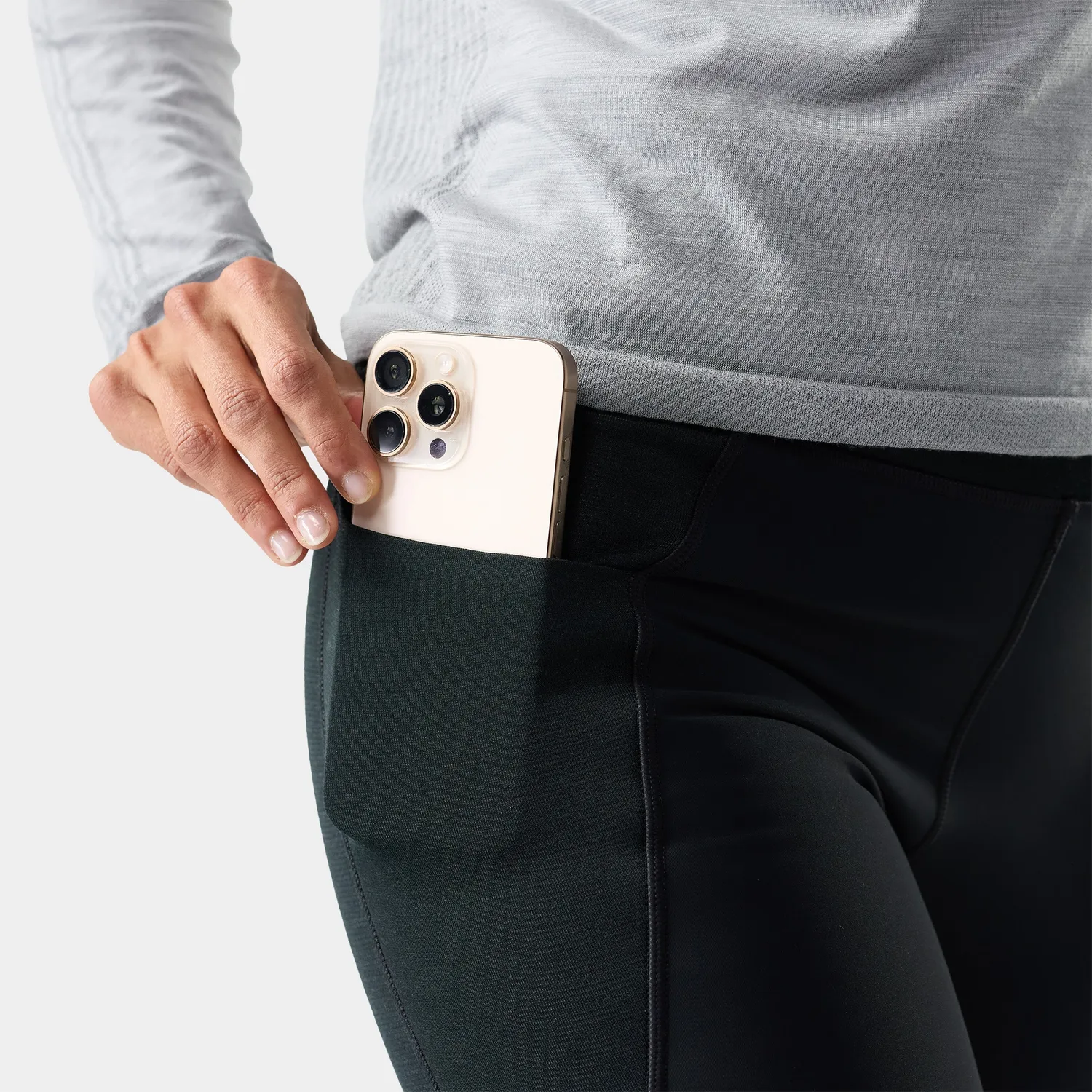 Smartwool Active Fleece Wind Tight treningstights svart