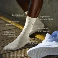 London Sock Company Simply Active crew-sokker antibakteriell