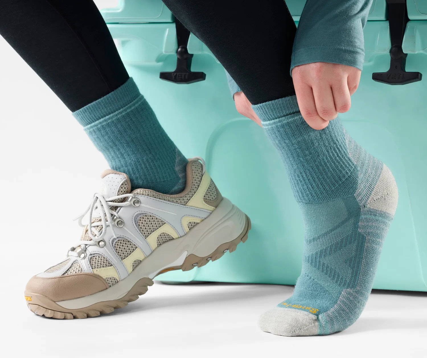 Smartwool Hike Crew tursokker dame dusty teal ull