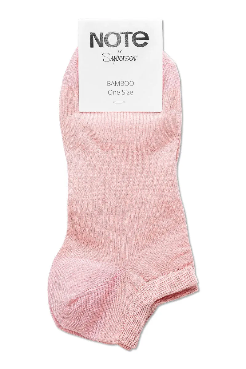 Note by Syversen Bamboo Sneakers ankelsokker lys rosa usynlige