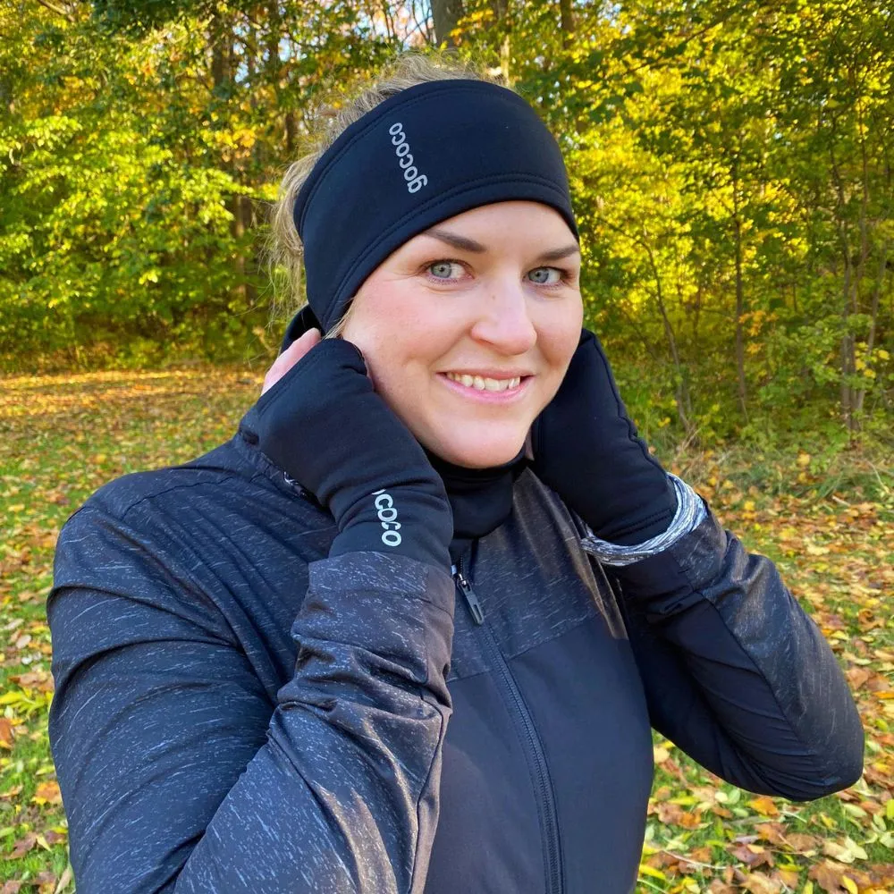 Gococo Powerstretch pulsvanter fleece svart håndledd