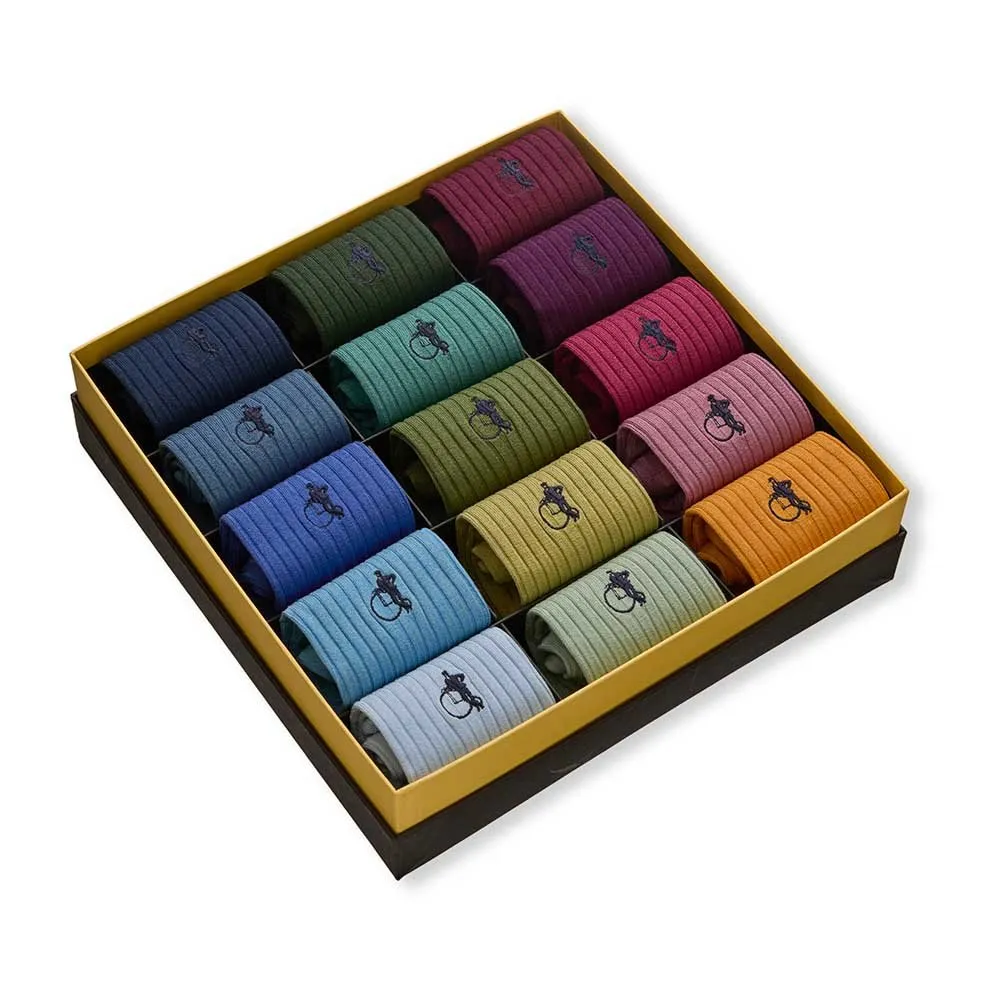 London Sock Company Simply Colourful sokker 15-par bomull