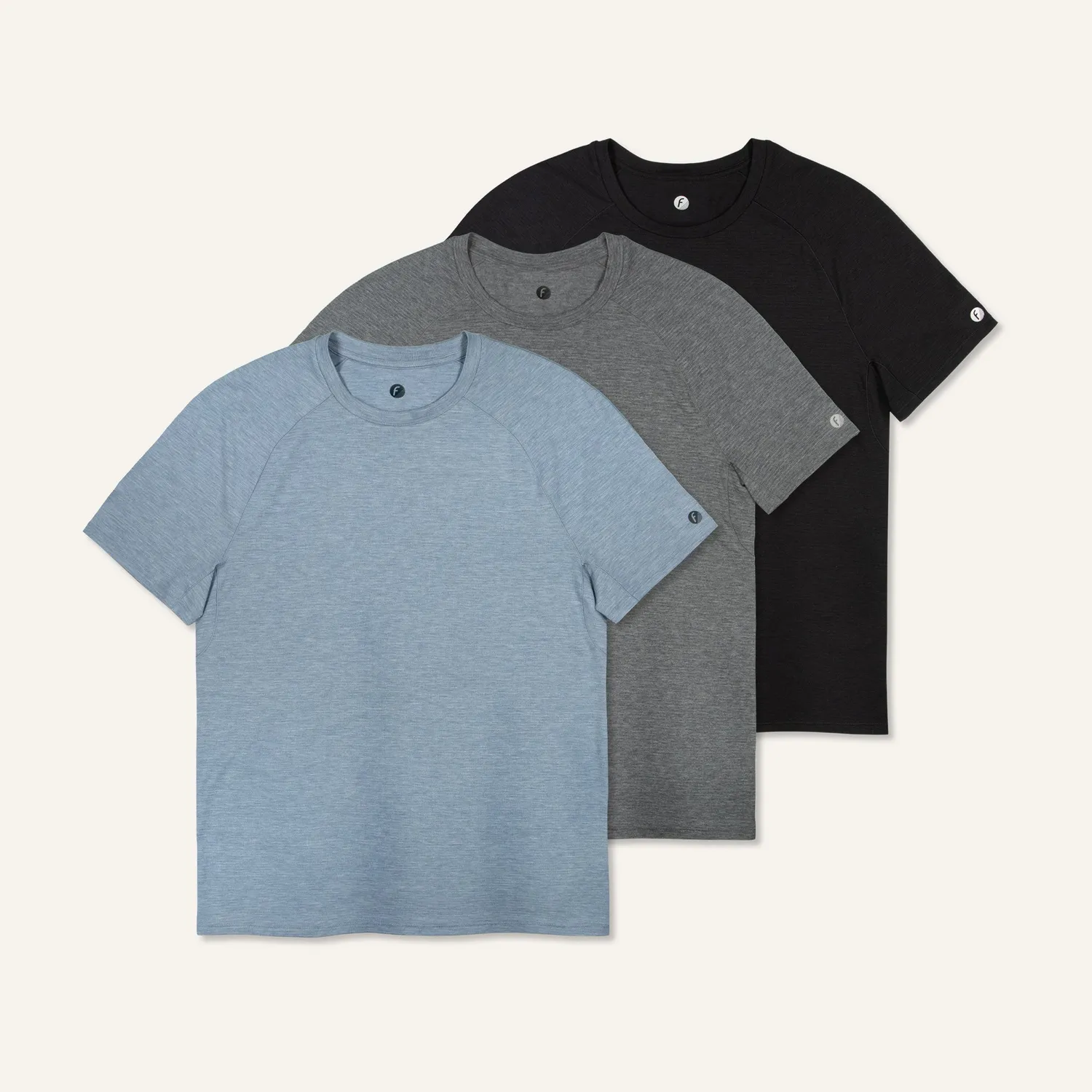 Feetures Stride Flex Tee t-skjorte herre svart miks 3-pk myk