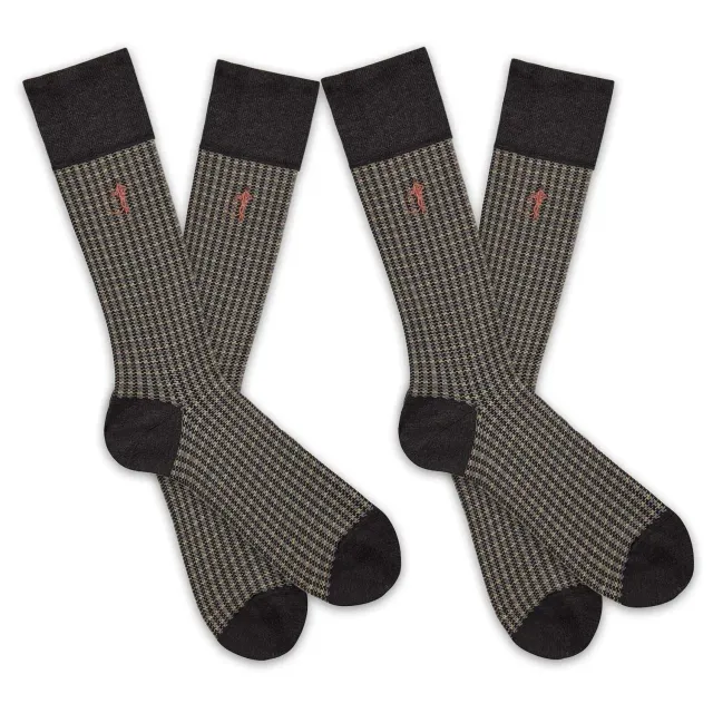 London Sock Company Shaken & Stirred sokker 2-pack Espresso