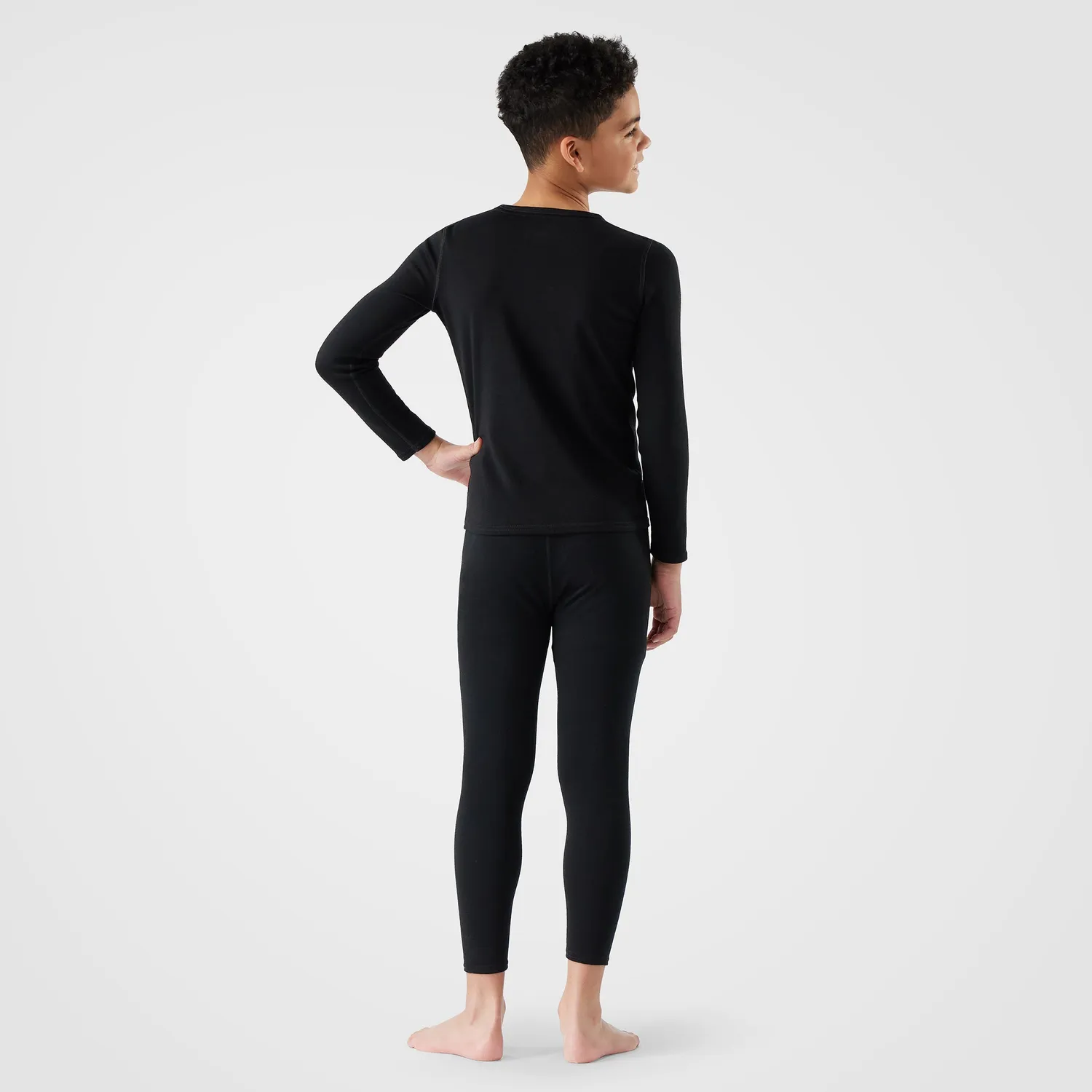 Smartwool Classic Thermal ullbukse barn svart merino