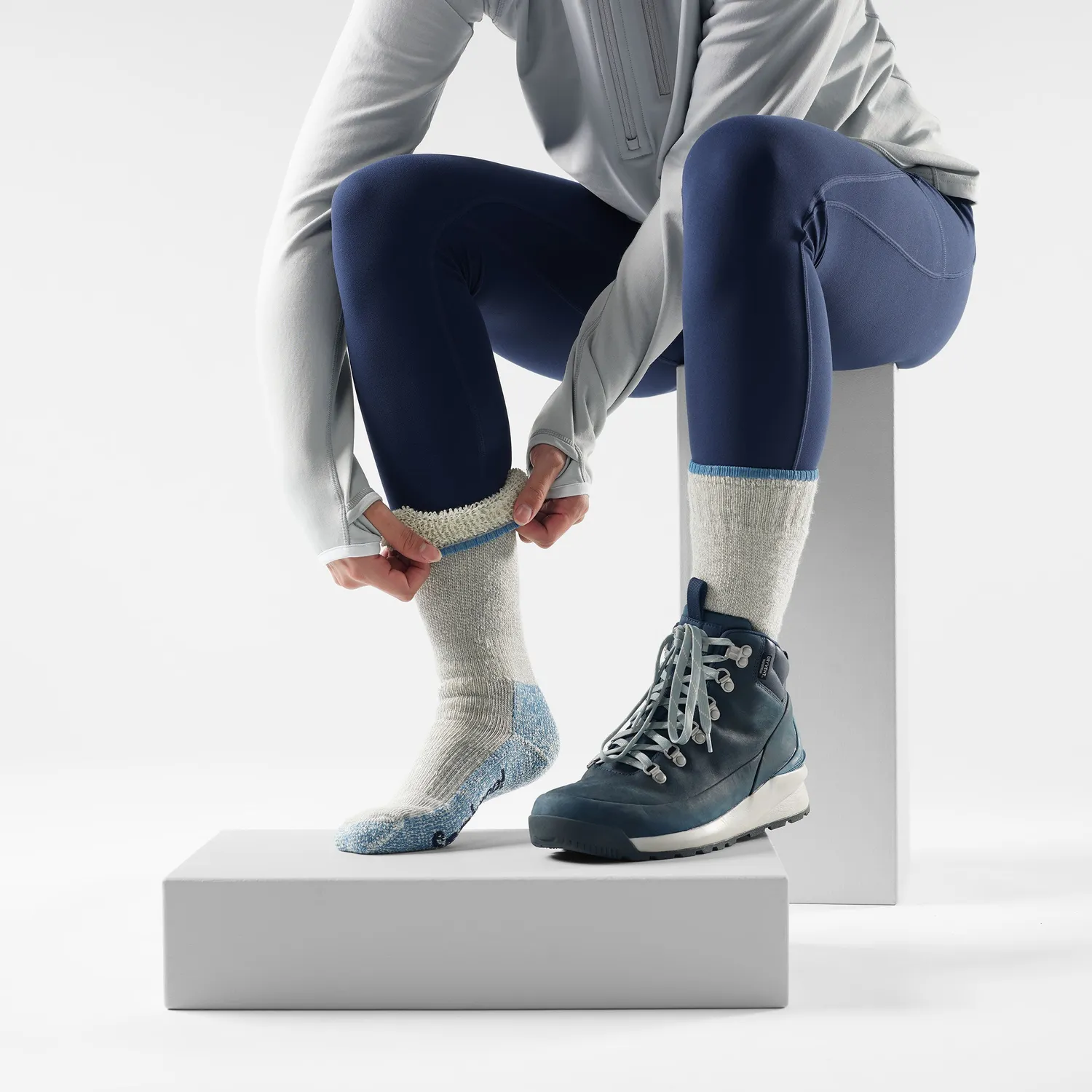 Smartwool Mountaineer Classic Crew tursokker Light Gray
