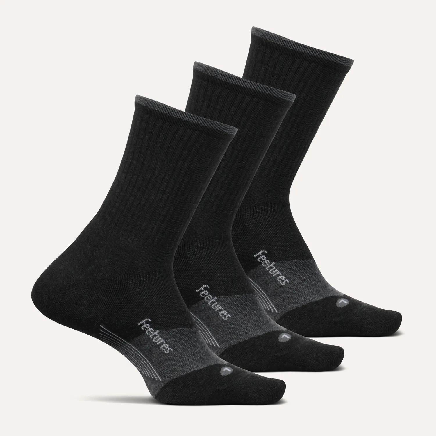 Feetures Trail Max Cushion Mini Crew sokker grå miks 3-pk