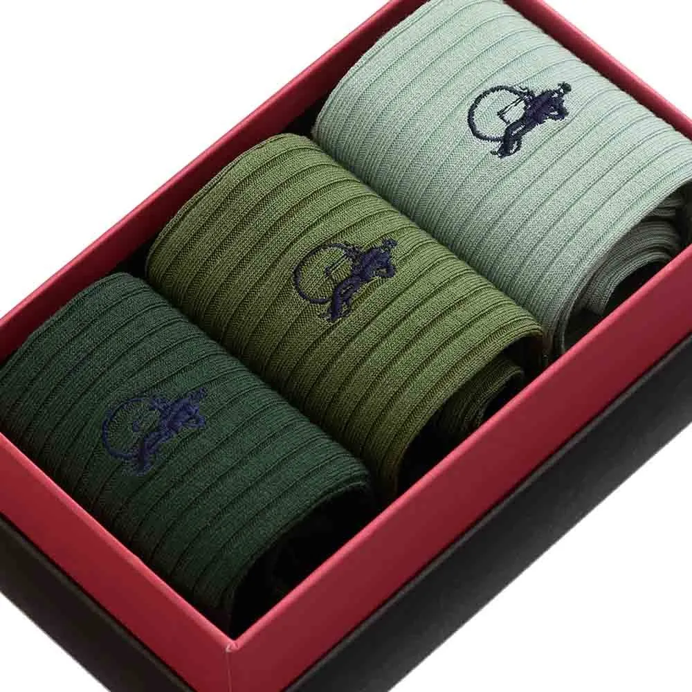 London Sock Company The Olive sokker 3-pak grønn