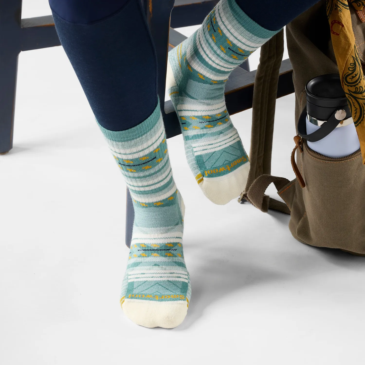 Smartwool Hike Margarita Crew tursokker turkis