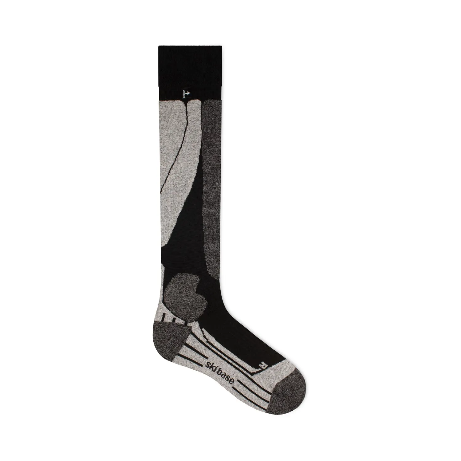Rohner Ski Base l/r skisokk black/grey merino varm