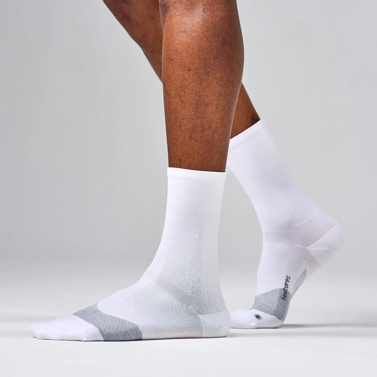 Feetures Elite Ultra Light Mini Crew sokker 6-pk White Mix tynn