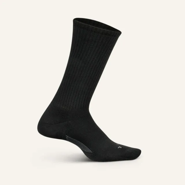 Feetures Everyday Max Cushion Crew Casual Rib sokker svart tykke
