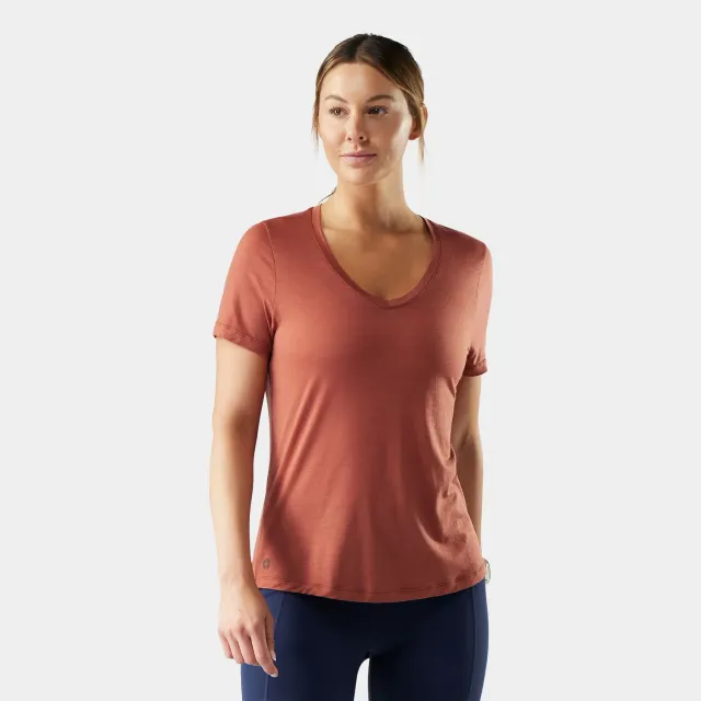 Smartwool Active Ultralite dame t-skjorte burnt sienna lett