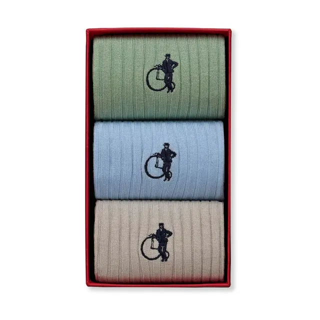 London Sock Company Quiet Pastels sokker pastell 3-par gaveeske