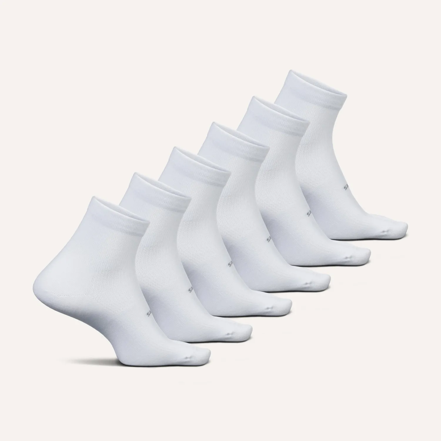 Feetures High Performance Ultra Light Quarter sokker 6-pack tynn