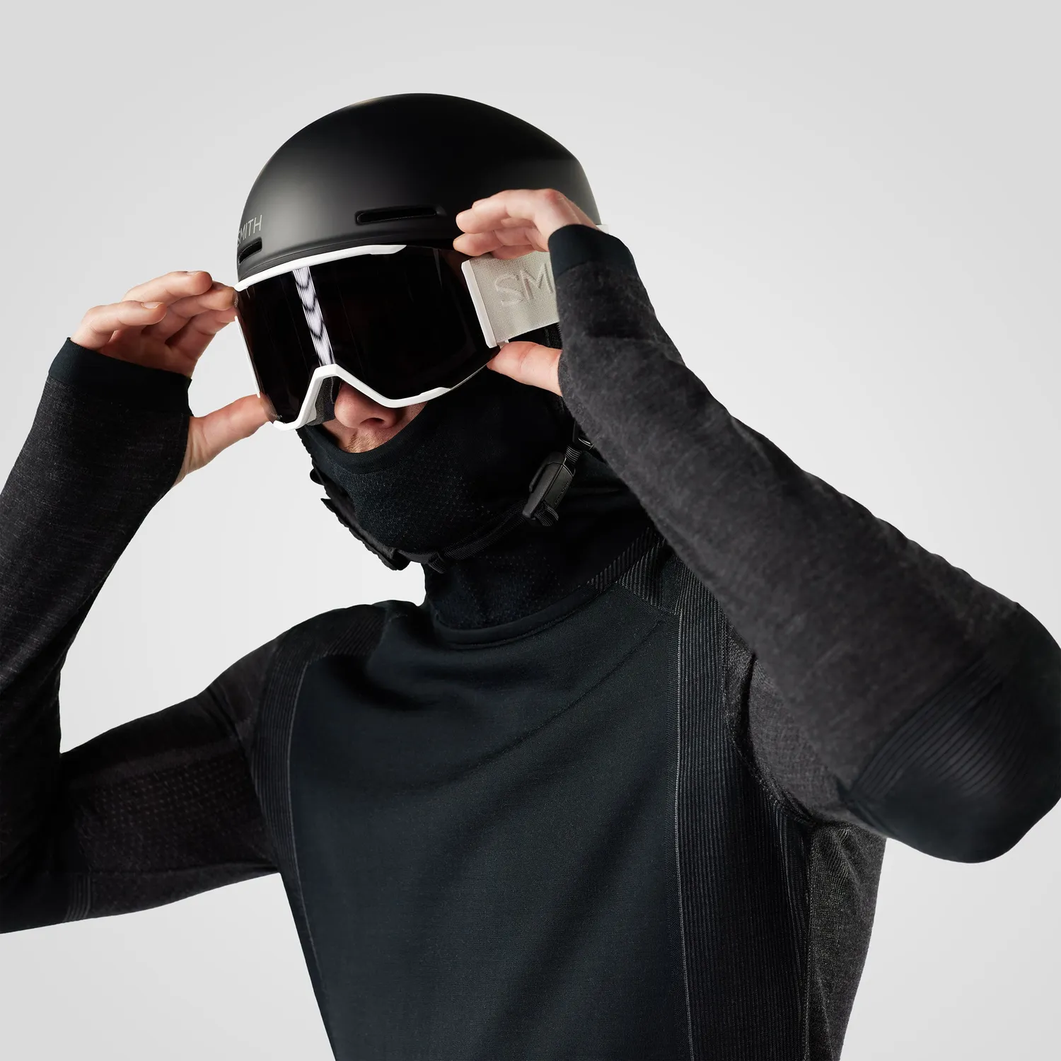 Smartwool Thermal Intraknit ullhoodie Black/Charcoal varm