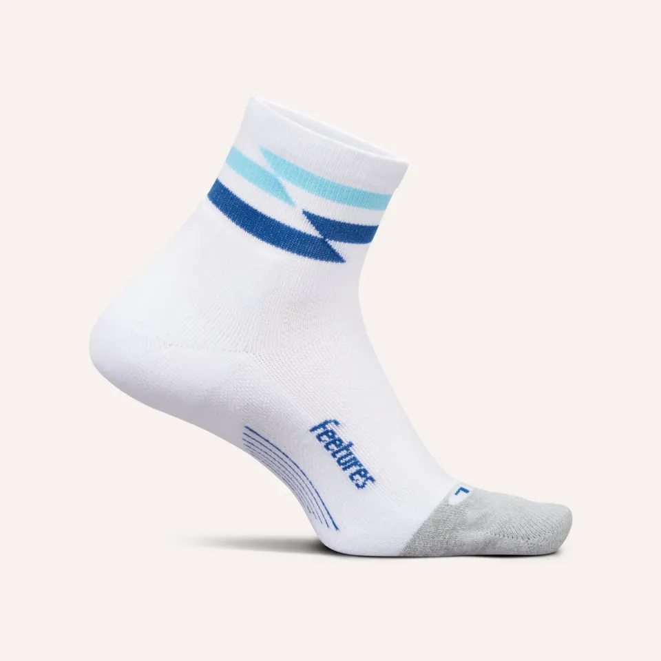 Feetures Elite Light Cushion Quarter sokker White tynn