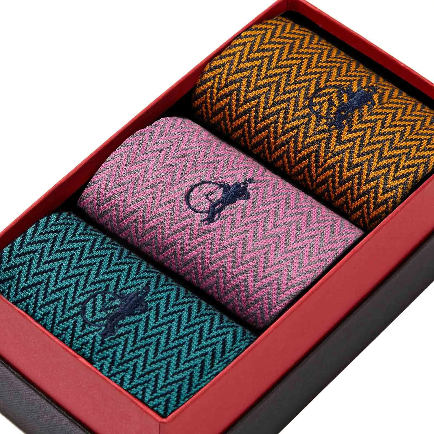London Sock Company Bond St Herringbone II sokker 3-pack fiskebein