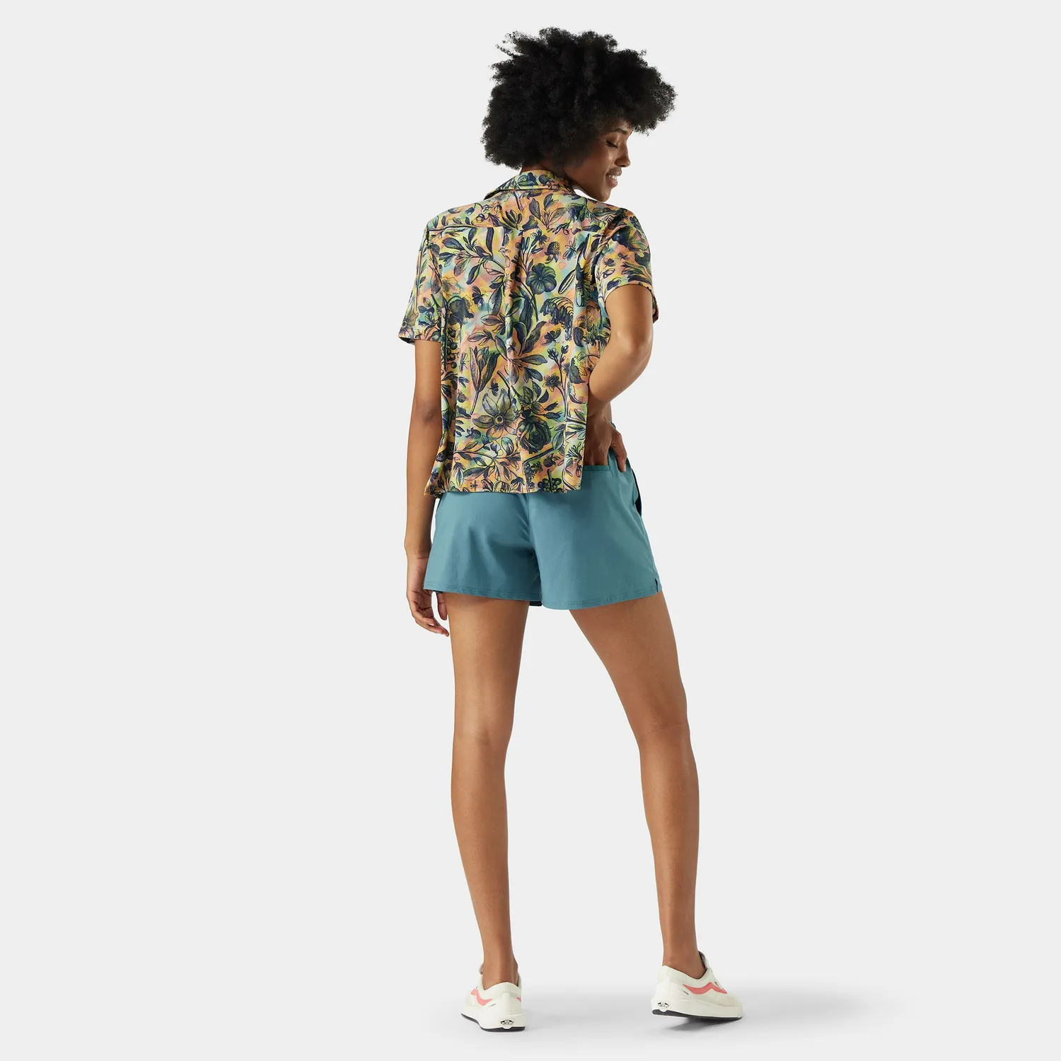 Smartwool Merino 4" Hike turshorts dusty teal dame