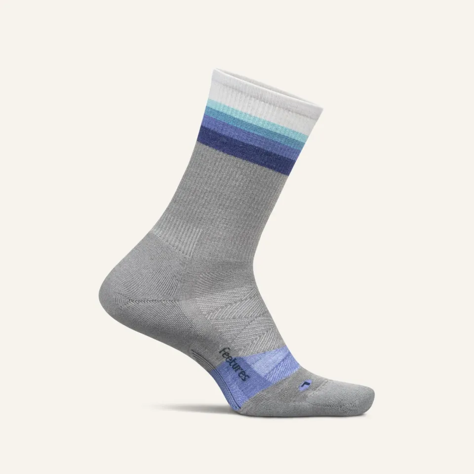 Feetures Merino 10 Max Cushion Mini Crew sokker grå