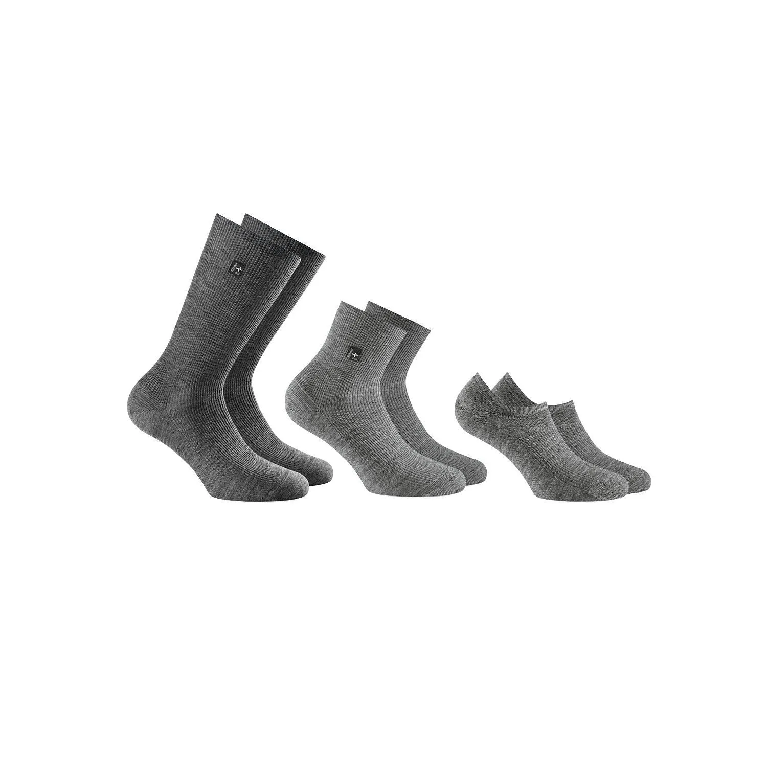 Rohner SupeR WO Set 4-pack sokker ull svart/grå/marine