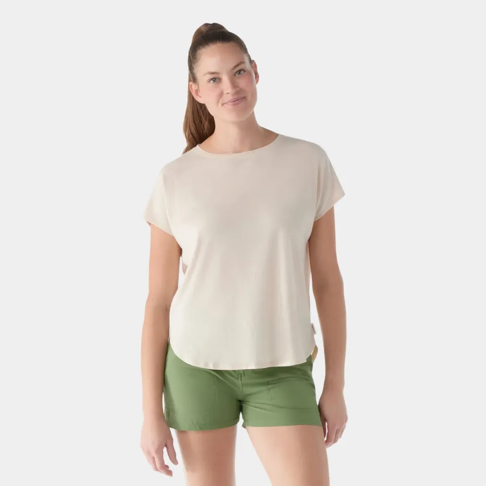 Smartwool Swing Top kortermet topp beige pustende