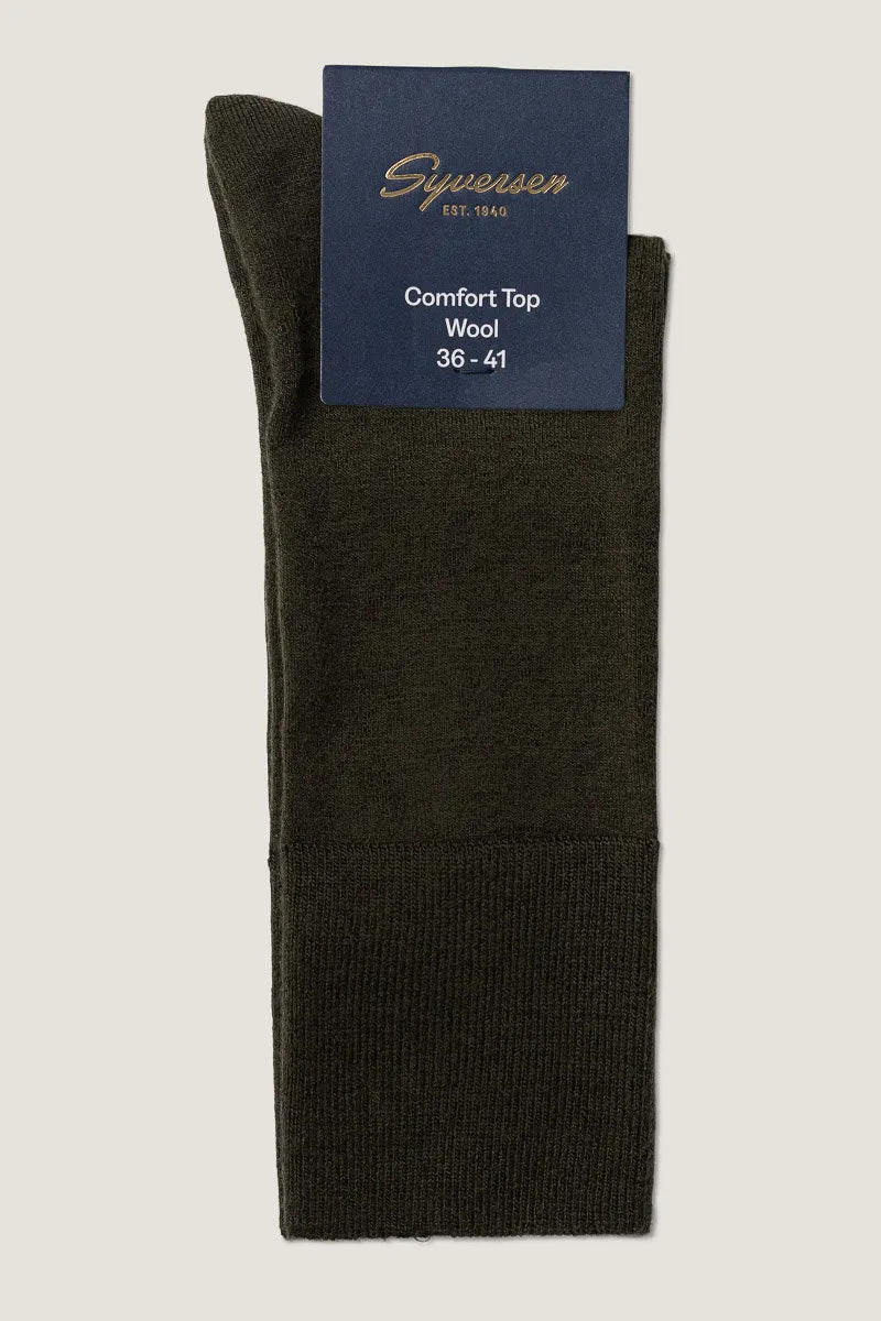 Note By Syversen Fine Wool Comfort ullsokker oliven 36-41
