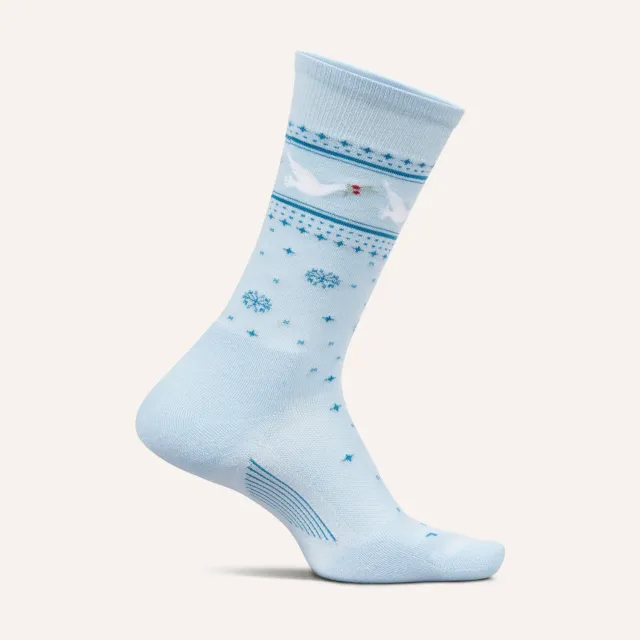 Feetures Everyday Max Cushion Crew sokker snow dove tykk