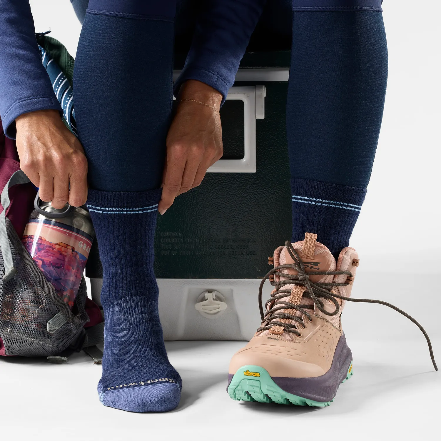 Smartwool Hike Crew tursokker deep navy lett merino