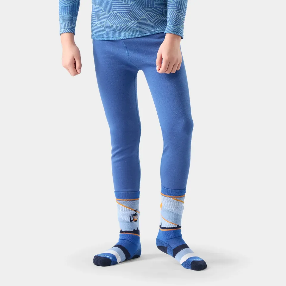 Smartwool Classic Thermal stillongs ull blå barn