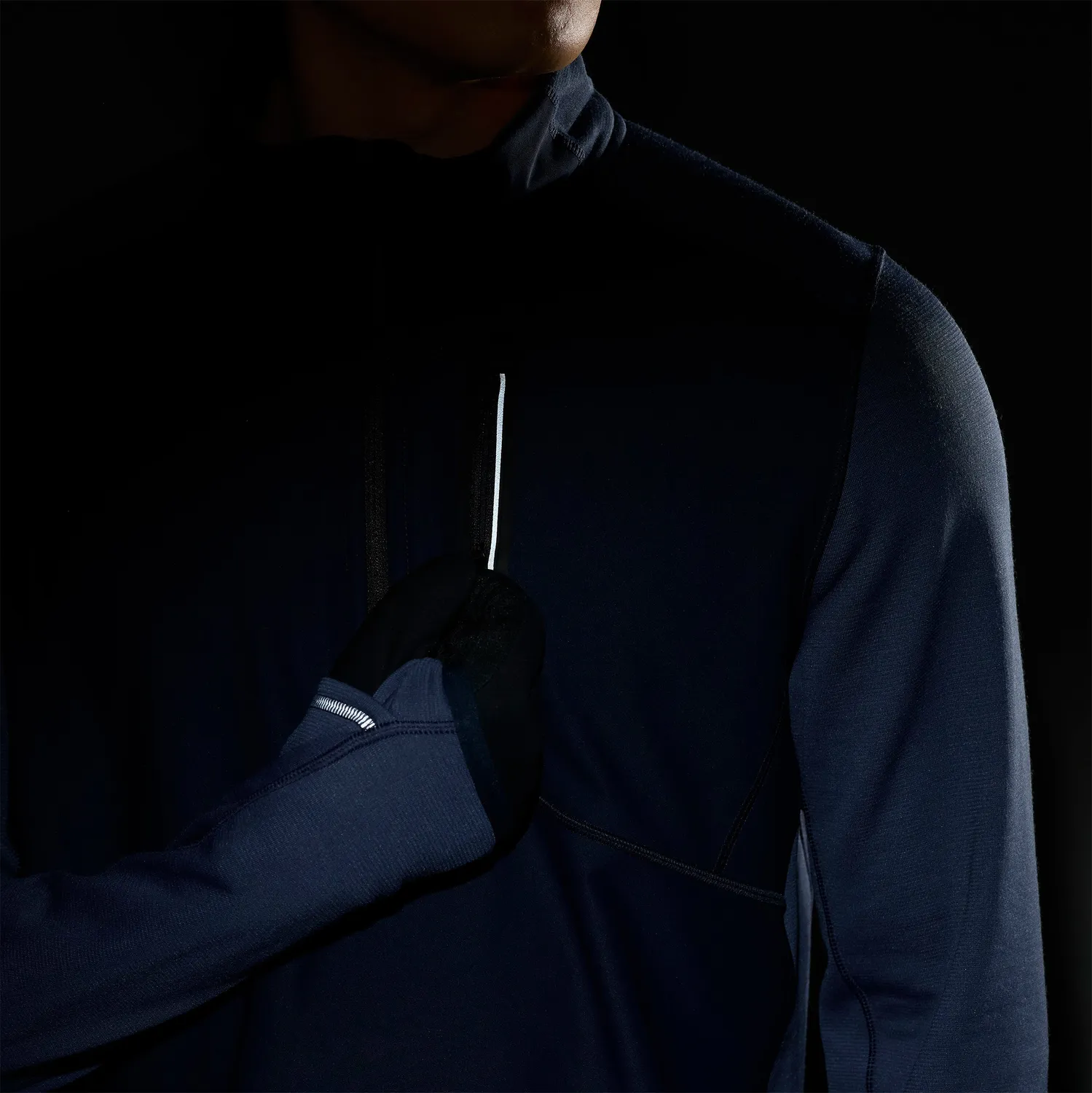 Smartwool Active Fleece Wind 1/2 Zip fleecegenser Deep Navy vindtett