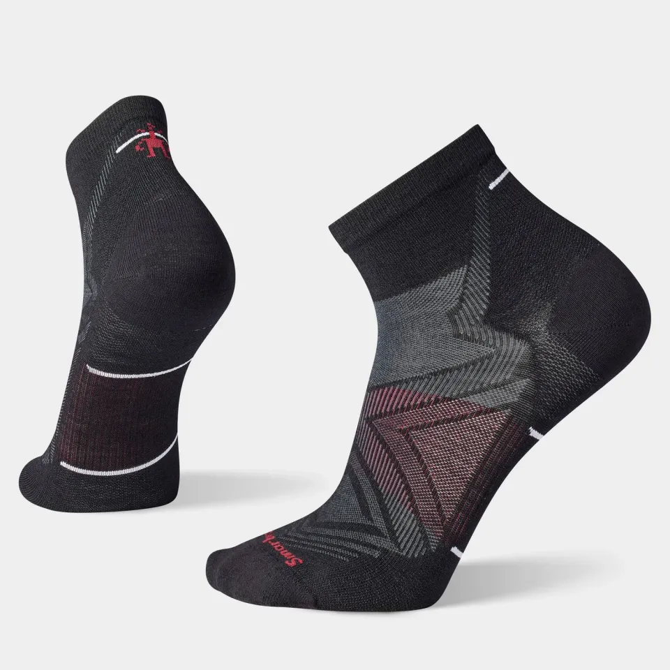 Smartwool Run Zero Cushion ankelsokker svart merino