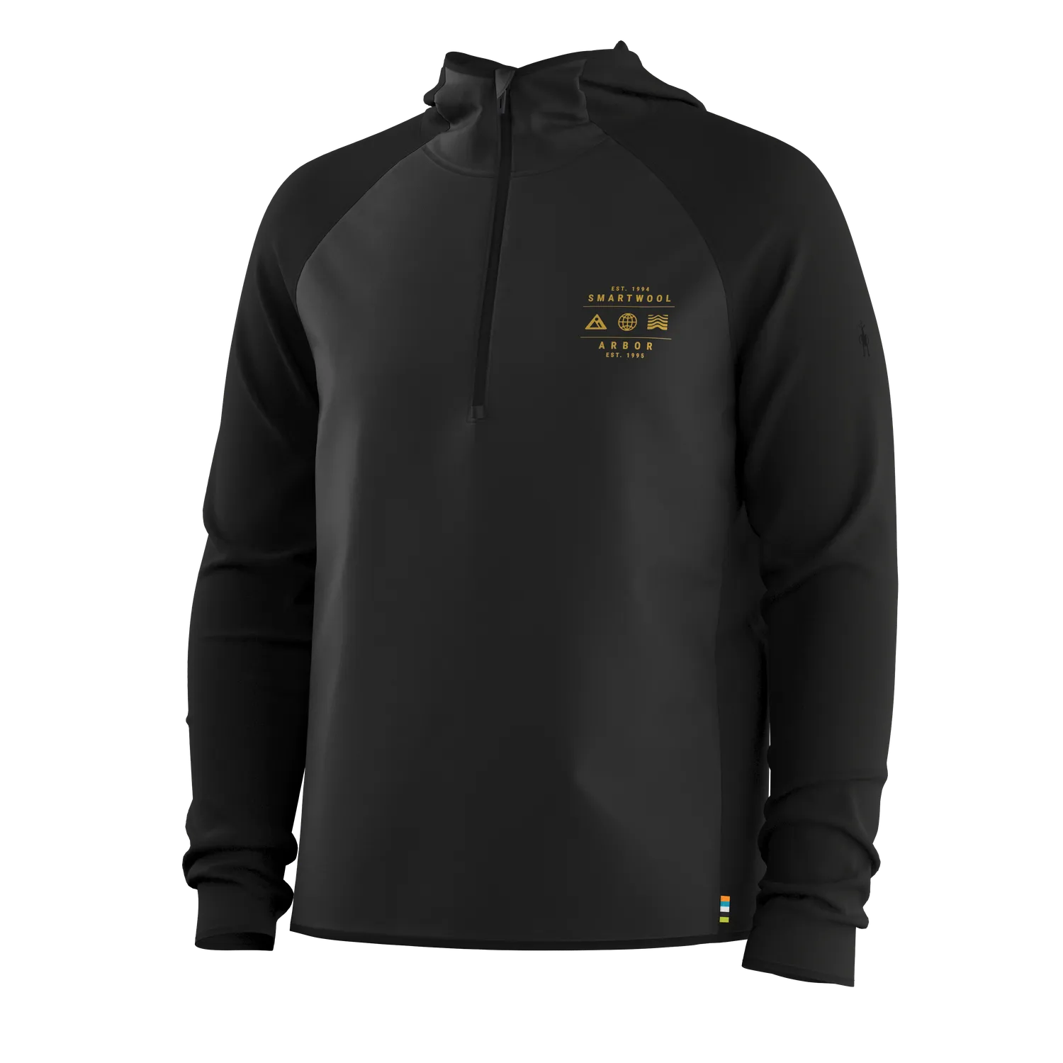 Smartwool Smartloft 1/2 Zip Hoodie hettegenser svart ull