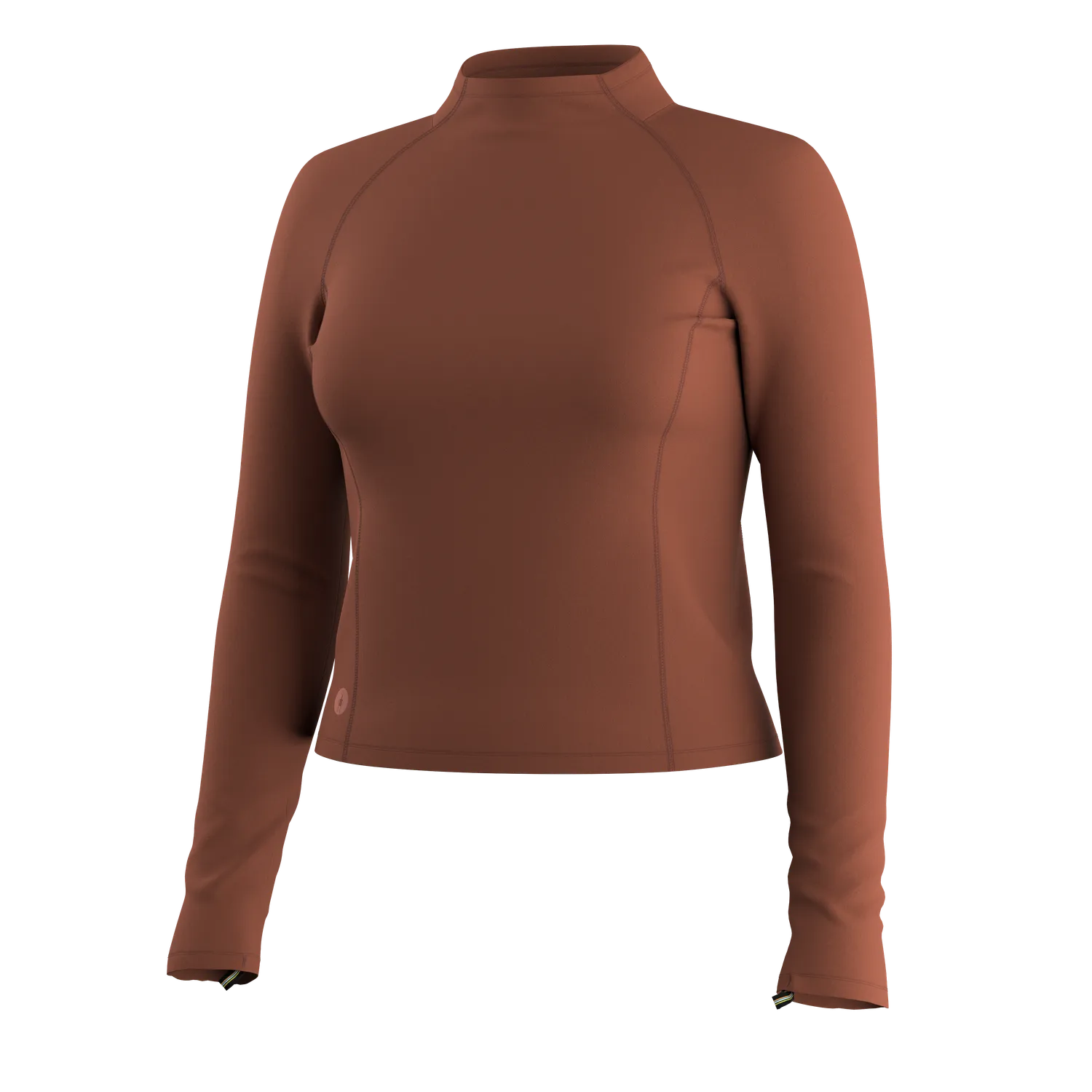 Smartwool Active Movement Mock Neck treningstopp dame terrakotta tynn