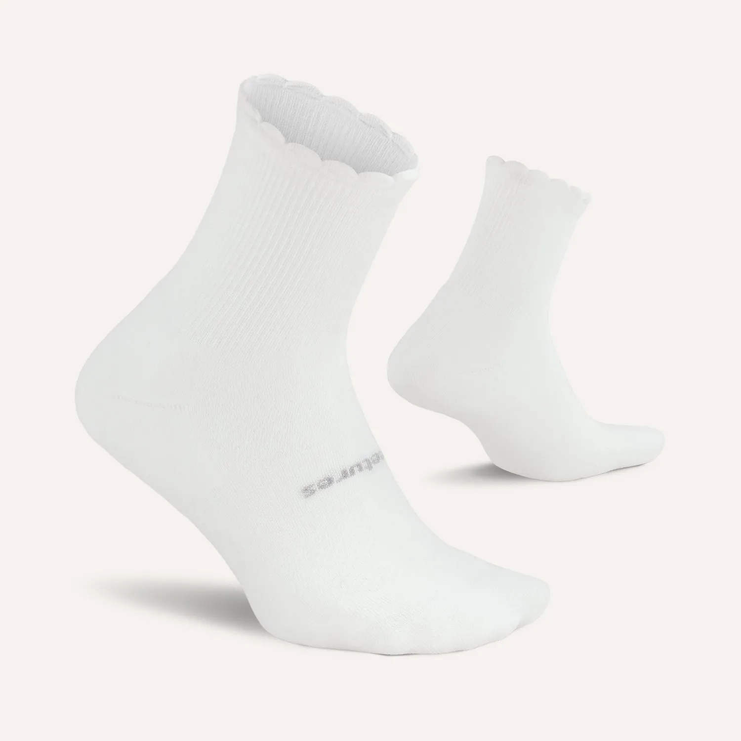 Feetures High Performance Max Cushion Quarter Tall Scallop sokker Cloud Ripple