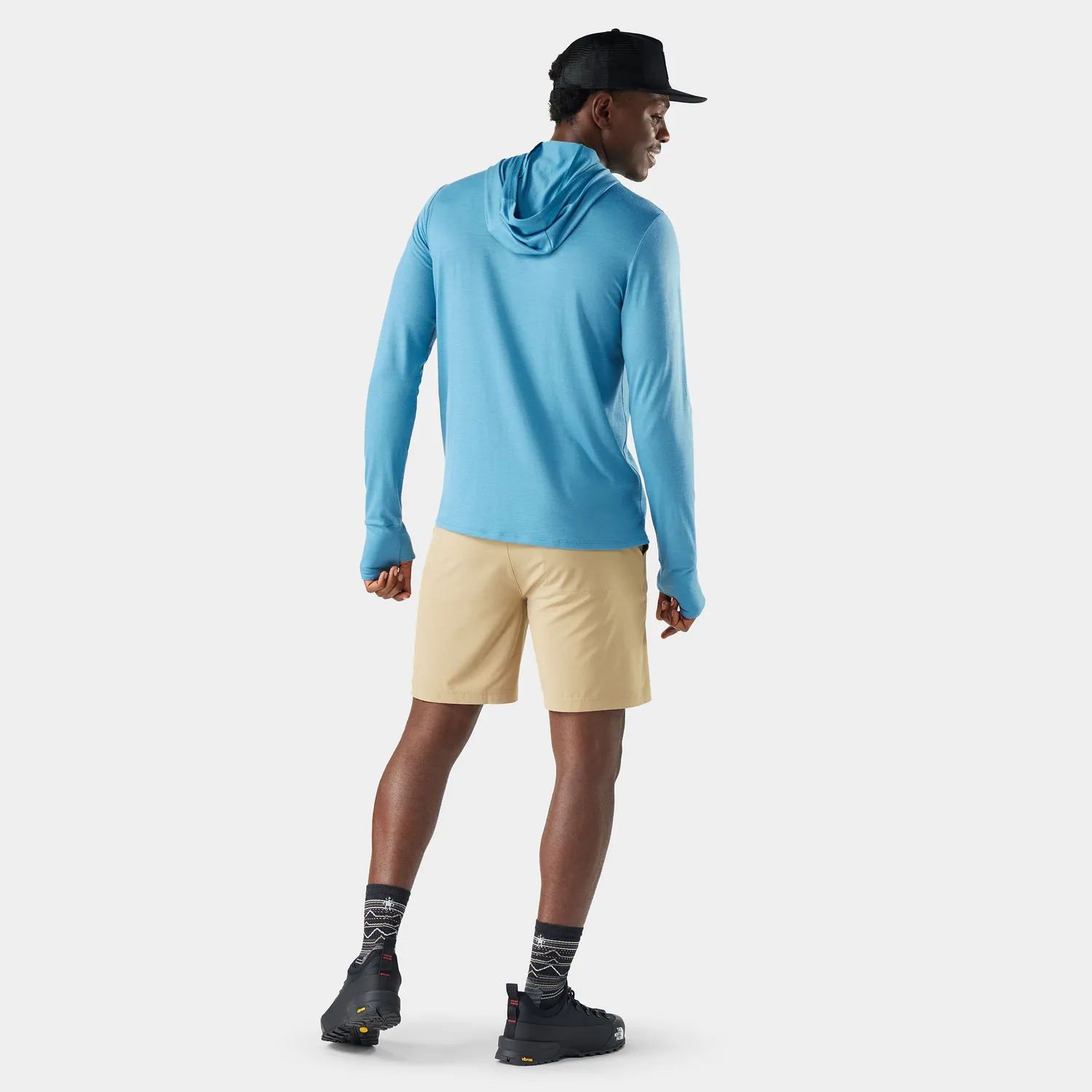 Smartwool Merino Sun hettegenser Mineral Blue UPF40+