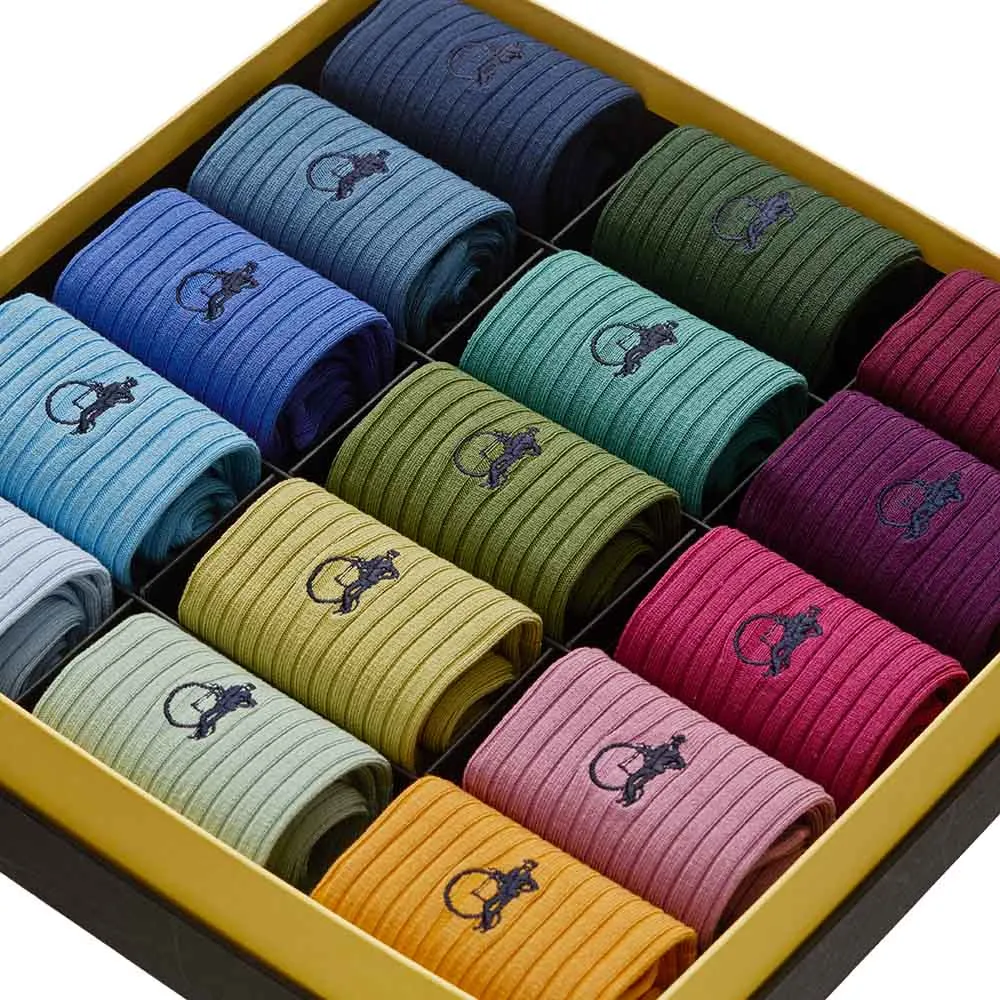 London Sock Company Simply Colourful sokker 15-par bomull