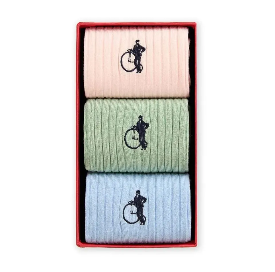 London Sock Company Pastel Pop I sokker 3-pakning pastel
