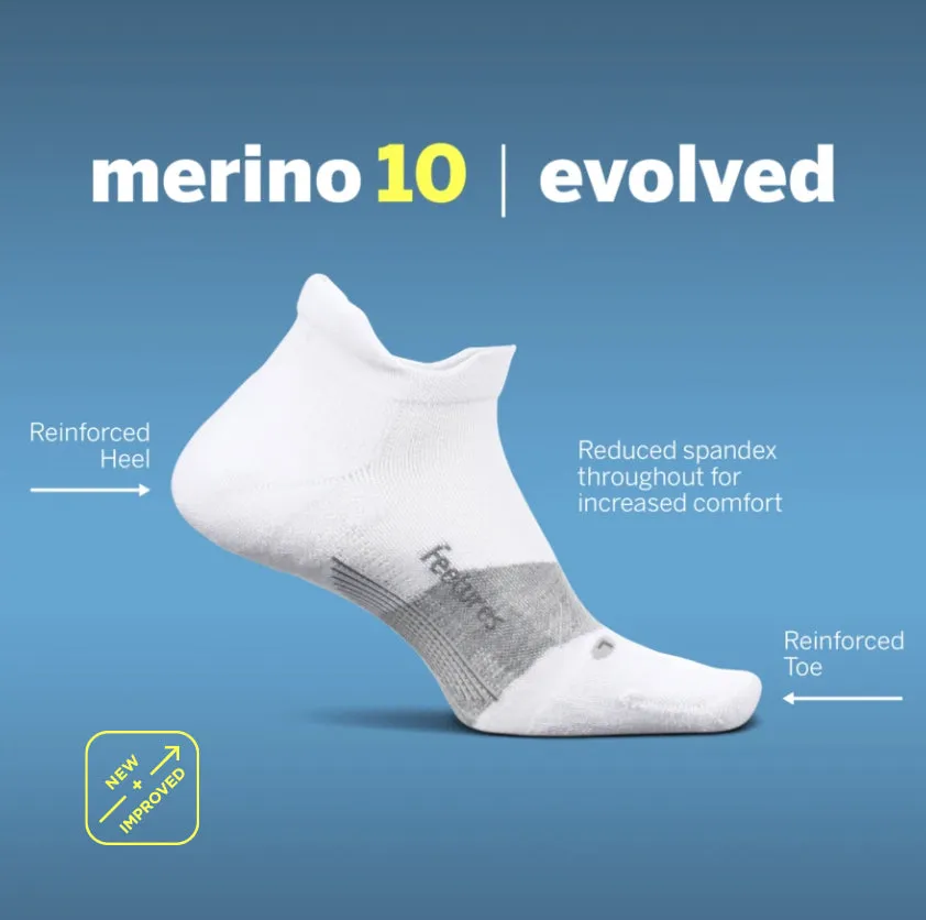 Feetures Merino 10 Ultra Light Mini Crew ullsokk Black