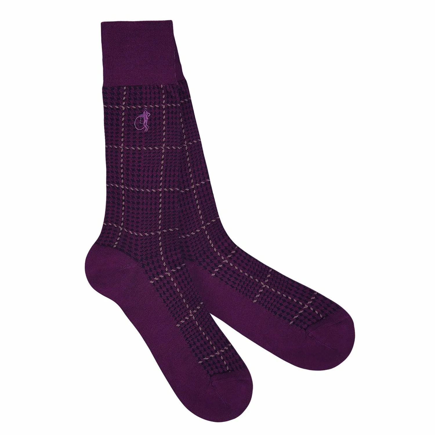 London Sock Company Ottaway sokker 3 par rutete bomull