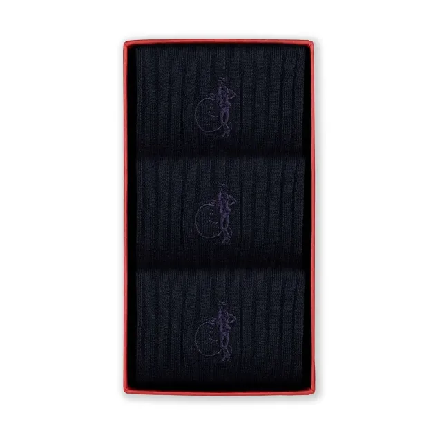 London Sock Company Simply Navy sokker 3-pack marin