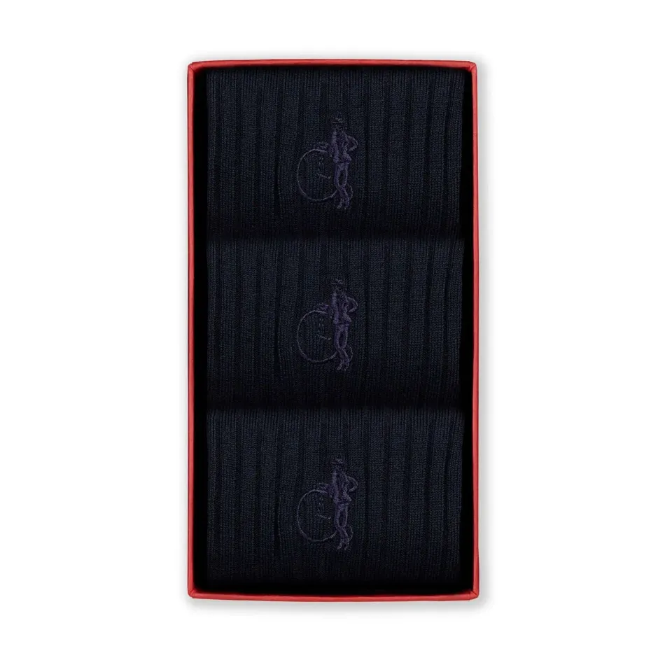 London Sock Company Simply Navy sokker 3-pack marin