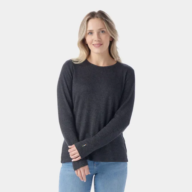 Smartwool Thermal Rib Crew ullgenser Charcoal myk